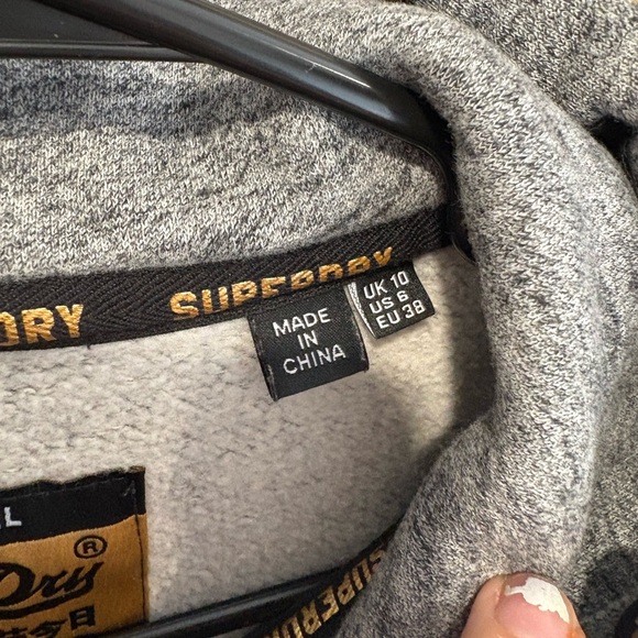 NWOT- WOMANS SUPERDRY ORANGE LABEL ELITE ZIP UP HOODIE - Picture 5 of 9